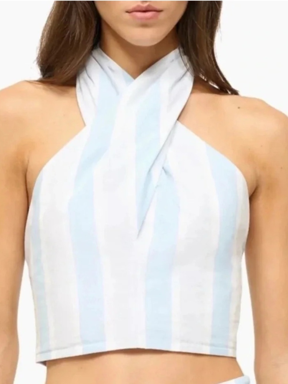 Staud Kai Halter Top- Adriatic Stripe NWOT